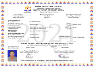 Chamber of Commerce and Industry Ordinary Member Certificate